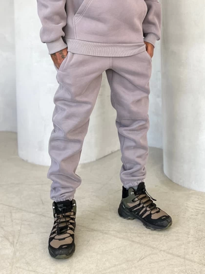 Брюки мужские 312-3НБ 3-х нитка, начес, бархатный эффект
 Цвет-Слон Размер-M