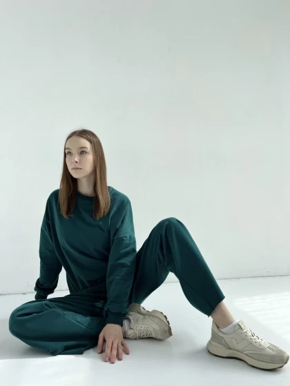 Костюм 229-1Б 210-1Б двухнитка с бархатным эффектом