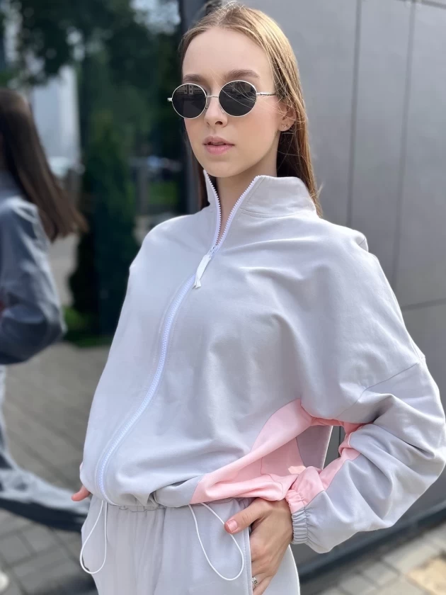 Толстовка женская 272-1Б двухнитка с бархатным...