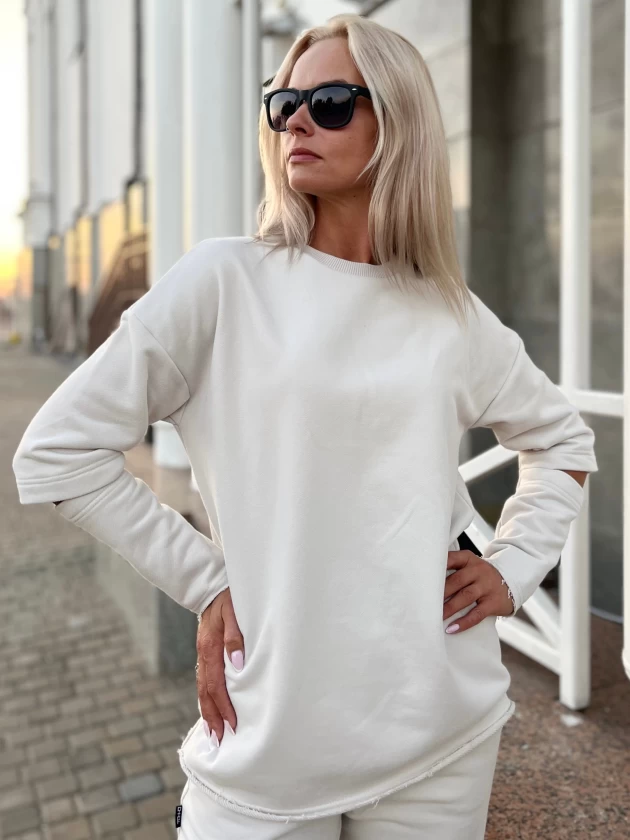 Лонгслив женский оверсайз 286-3Б трехнитка с...