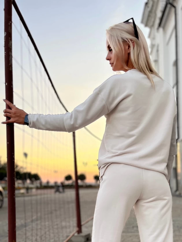 Лонгслив женский оверсайз 286-3Б трехнитка с...