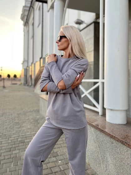 Костюм 286-3Б 229-3Б трехнитка с бархатным эффектом