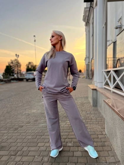 Костюм 286-3Б 229-3Б трехнитка с бархатным эффектом