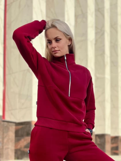 Толстовка женская 264-3НБ 3-х нитка, начес, бархатный эффект