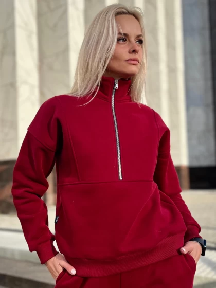 Толстовка женская 264-3НБ 3-х нитка, начес, бархатный эффект