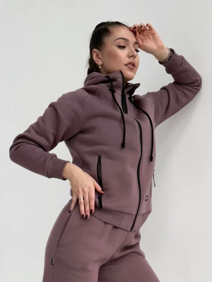 Худи на замке женское 140-3Н трехнитка с начесом