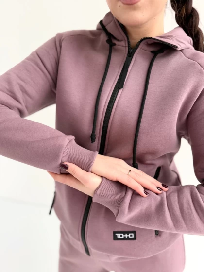 Худи на замке женское 140-3Н трехнитка с начесом