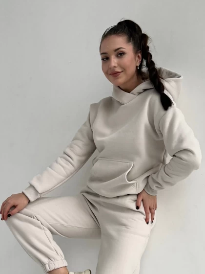 Худи женское 276-3НБ 3-х нитка, начес, бархатный эффект