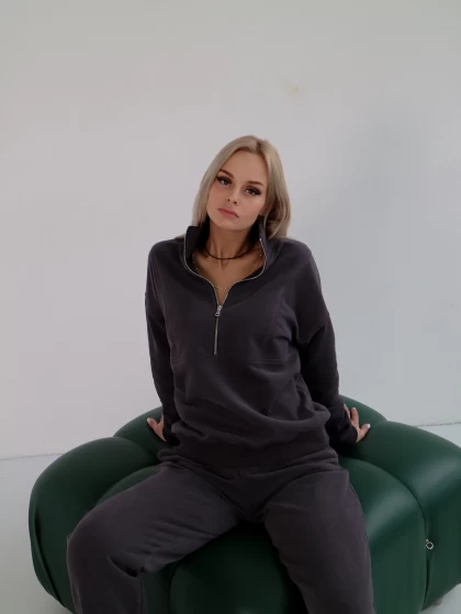 Костюм 264-3Б 269-3Б трехнитка с бархатным эффектом