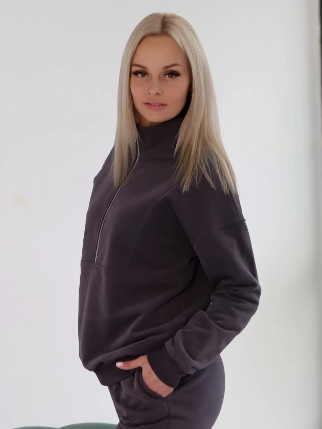 Толстовка женская 264-3Б трехнитка с бархатным...