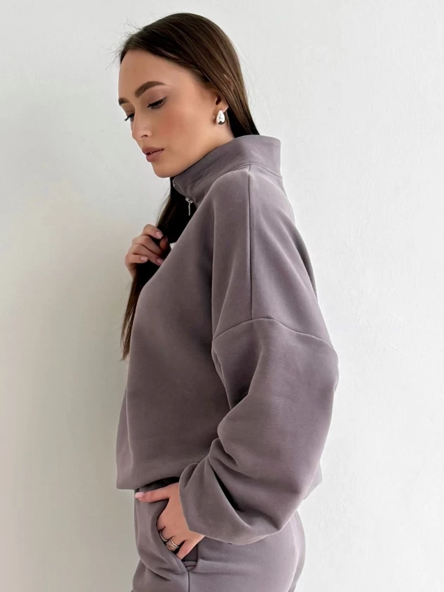 Толстовка женская оверсайз 295-3Б трехнитка с...