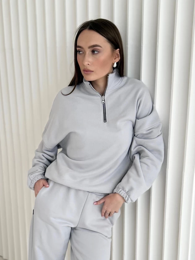 Толстовка женская оверсайз 295-3Б трехнитка с...