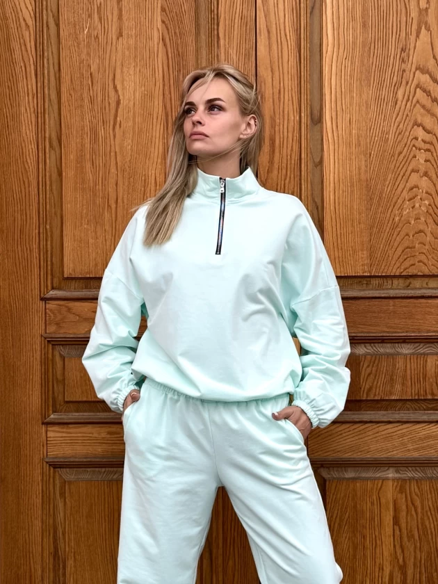 Толстовка женская оверсайз 295-1Б двухнитка с...