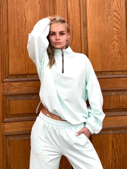 Толстовка женская оверсайз 295-1Б двухнитка с бархатным эффектом