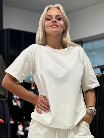 Футболка женская 217-1Б двухнитка с бархатным эффектом