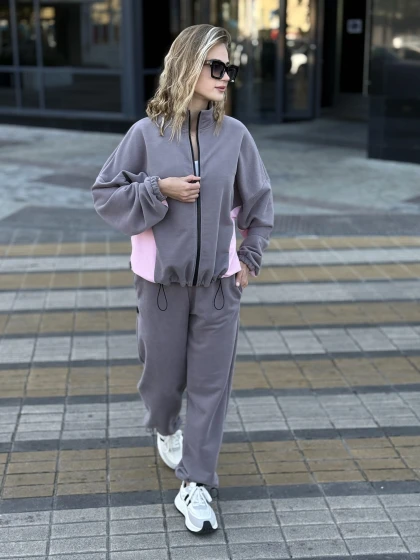 Костюм 272-3Б 269-3Б трехнитка с бархатным эффектом