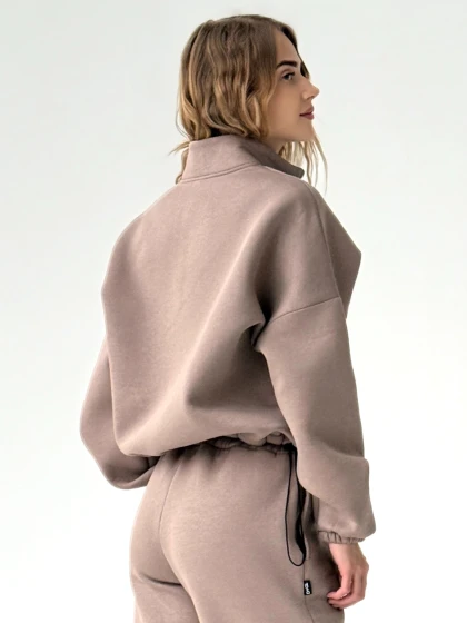 Толстовка женская оверсайз 295-3Н трехнитка с начесом