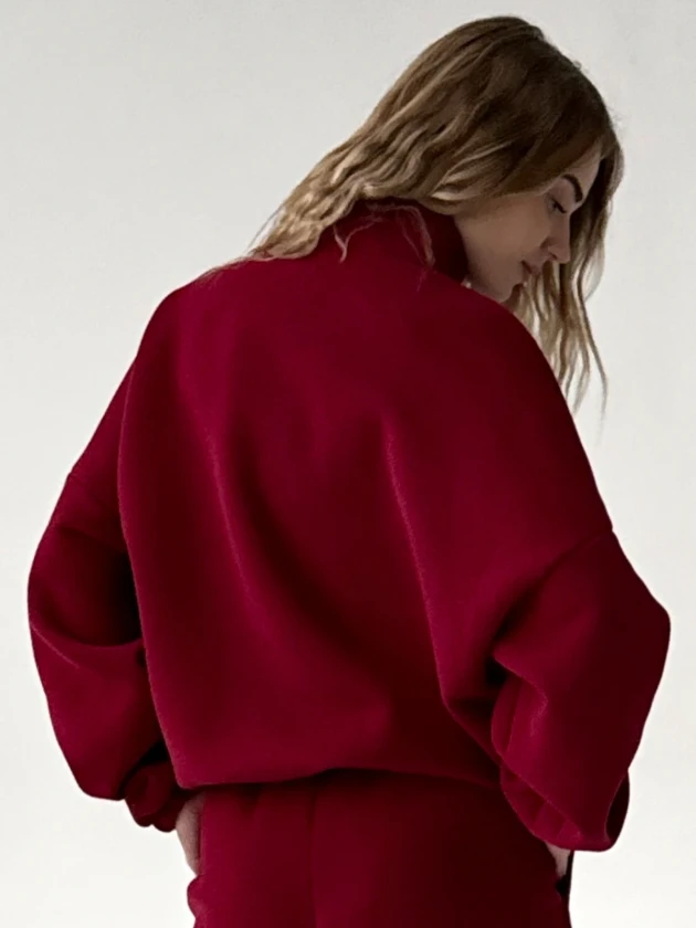 Толстовка женская оверсайз 295-3Б трехнитка с...