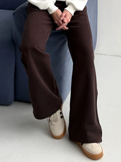 Брюки женские 307-3НБ(380) 3-х нитка, начес, бархатный эффект
 Цвет-Шоколад Размер-M