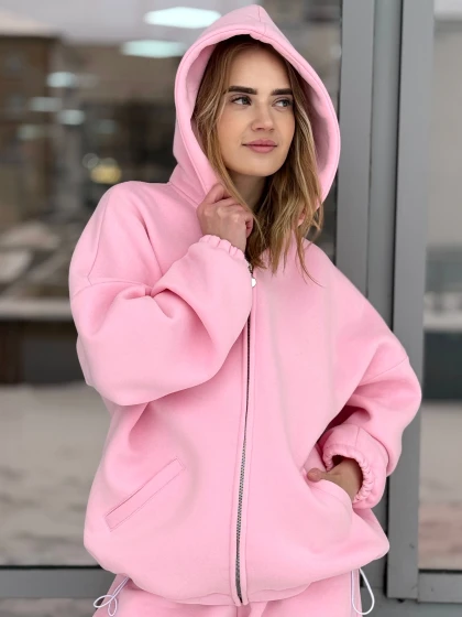 Худи женское 324-3НБ 3-х нитка, начес, бархатный эффект