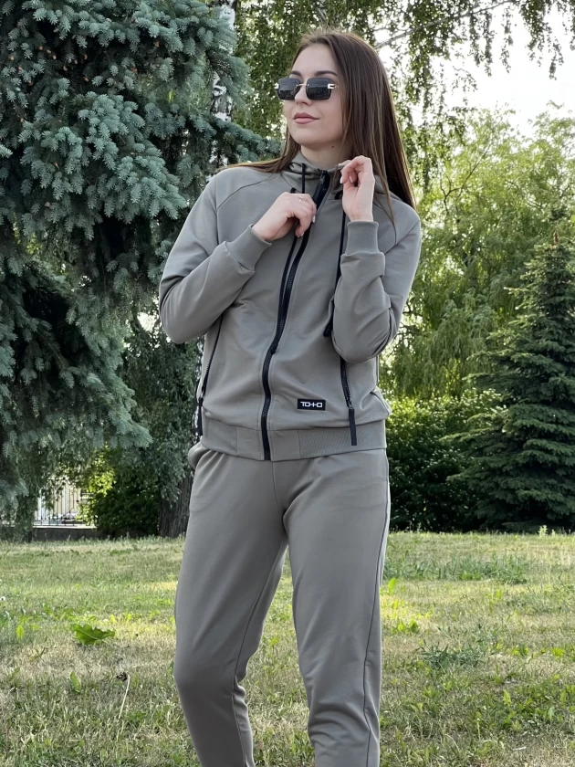 Худи на замке женское 140-1ФТ двухнитка