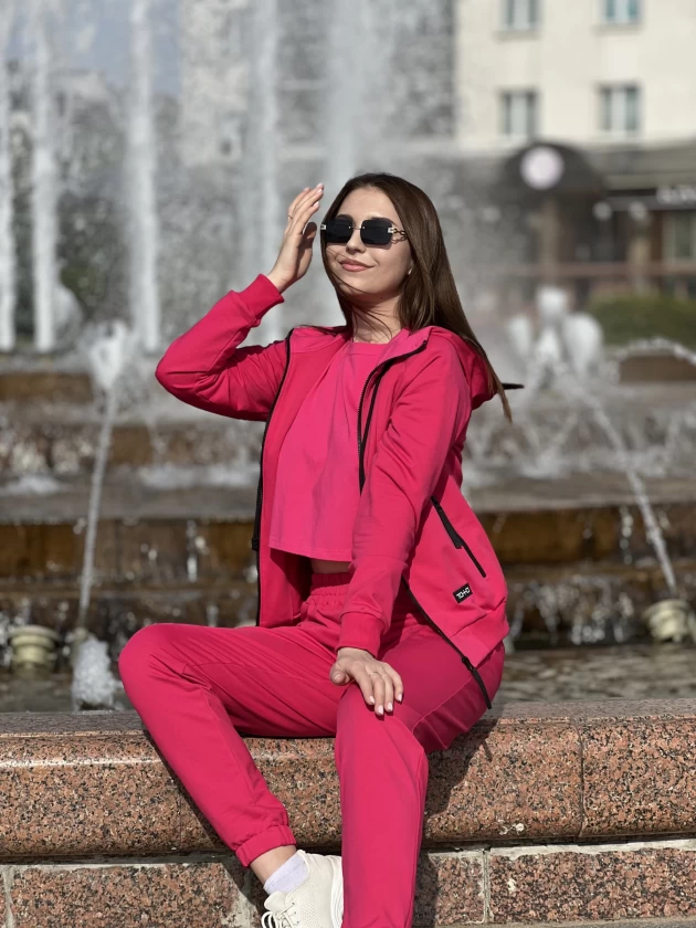 Худи на замке женское 140-1ФТ двухнитка