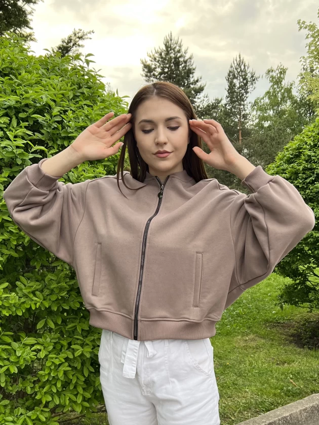 Бомбер женский 251-3Д трехнитка