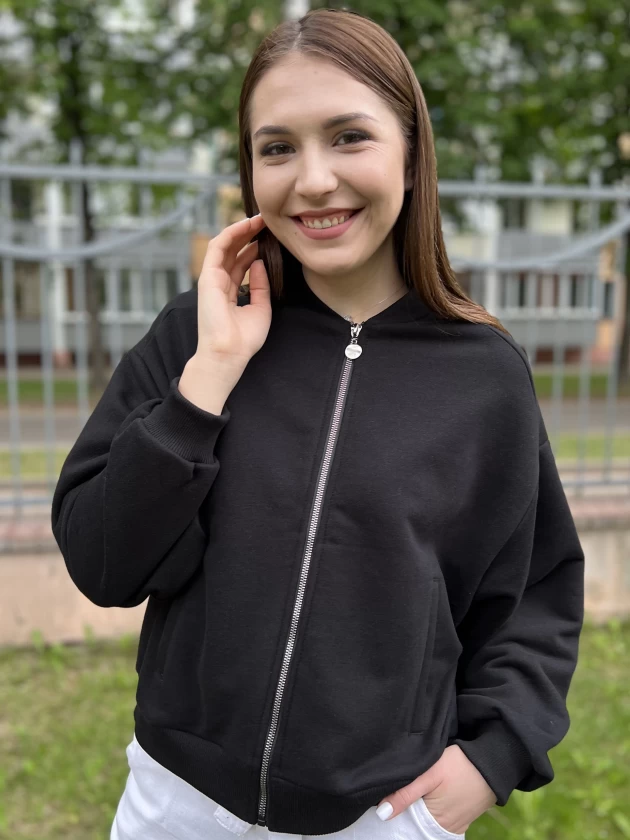 Бомбер женский 251-3Д трехнитка