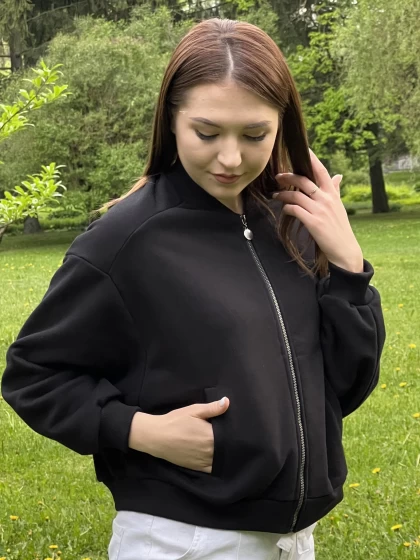 Бомбер женский 251-3Д трехнитка