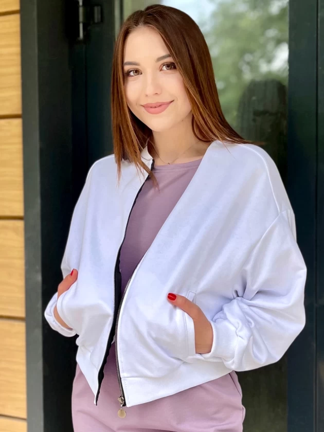 Бомбер женский 251-3Д трехнитка