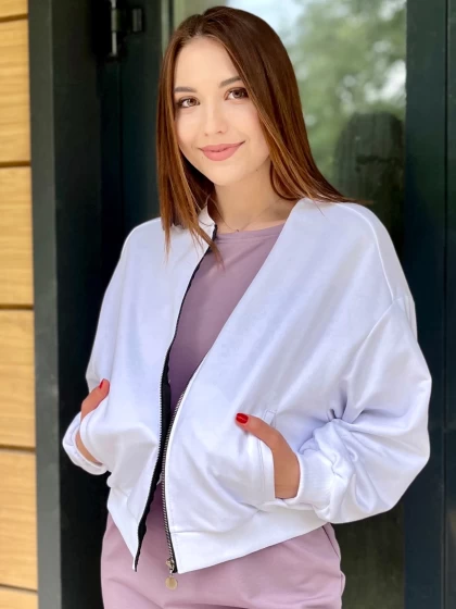 Бомбер женский 251-3Д трехнитка