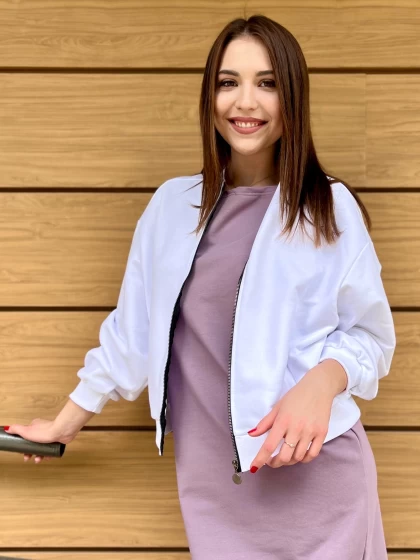 Бомбер женский 251-3Д трехнитка