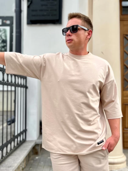 Футболка мужская оверсайз 173-1ФТ двухнитка