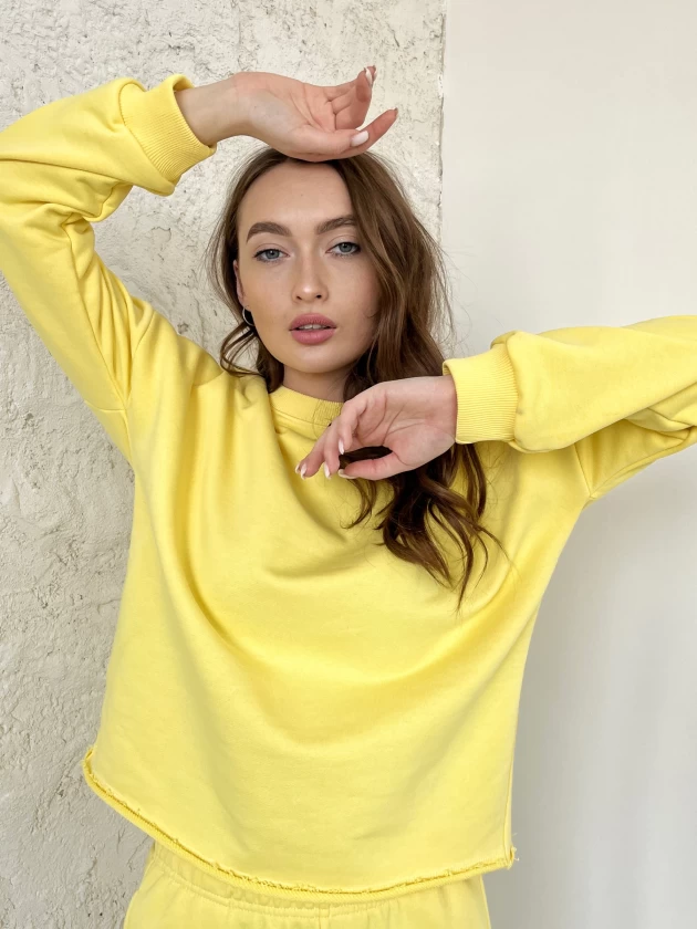 Свитшот женский оверсайз 210-3Д трехнитка