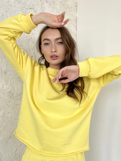 Свитшот женский оверсайз 210-3Д трехнитка