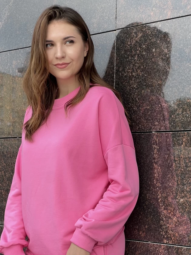 Свитшот женский оверсайз 210-3Д трехнитка