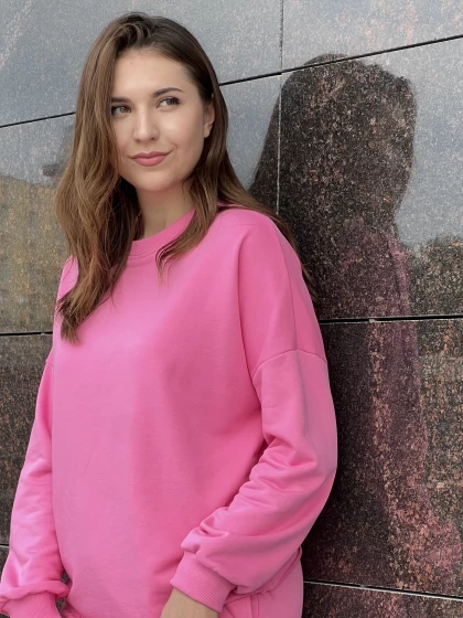 Свитшот женский оверсайз 210-3Д трехнитка