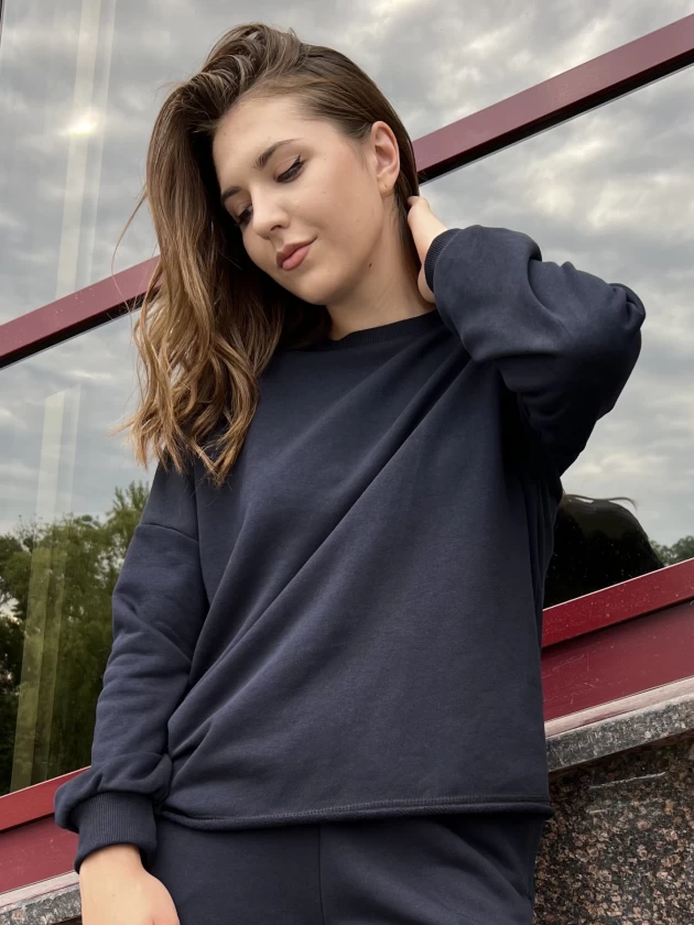 Свитшот женский оверсайз 210-3Д трехнитка