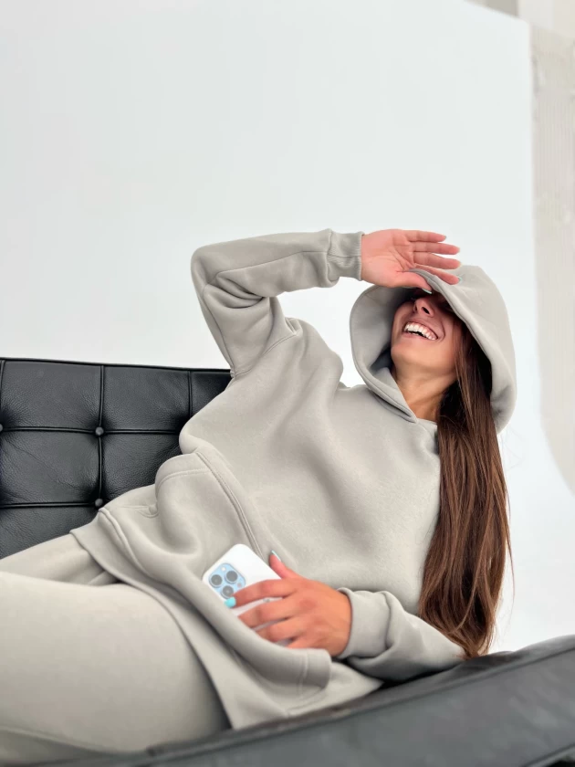 Худи женское оверсайз 191-3Д трехнитка