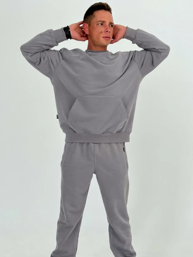 Свитшот мужской 261-3Б трехнитка с бархатным...