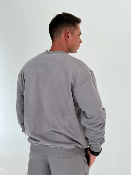 Свитшот мужской 261-3Б трехнитка с бархатным эффектом