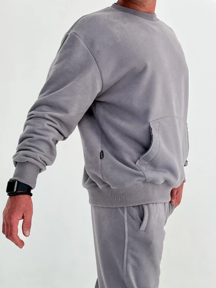 Свитшот мужской 261-3Б трехнитка с бархатным эффектом