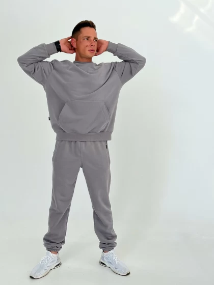 Костюм 261-3Б 312-3Б трехнитка с бархатным эффектом