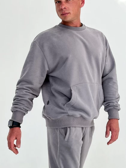 Костюм 261-3Б 312-3Б трехнитка с бархатным эффектом