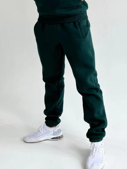 Брюки мужские 312-3Н трехнитка с начесом
 Цвет-Изумруд Размер-M