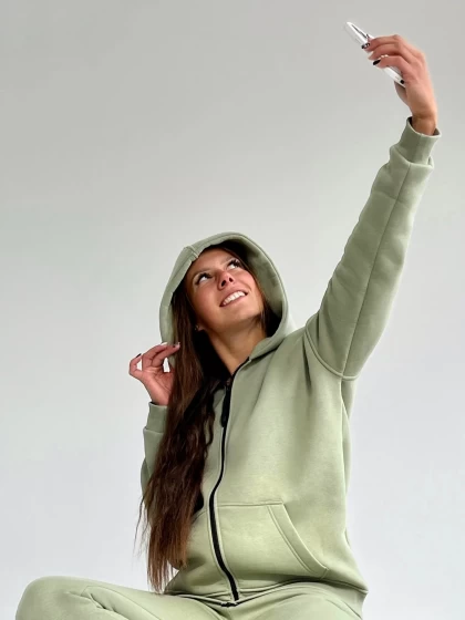 Худи женское оверсайз 240-3Н трехнитка с начесом