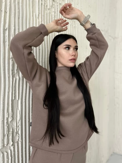 Свитшот женский оверсайз 210-3Н трехнитка с начесом